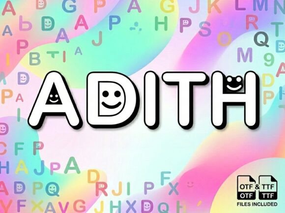 Adith: A Playful Display Font Full of Joy
