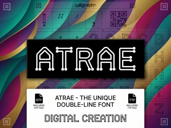 Atrae: Technical Display Typeface for Modern Branding