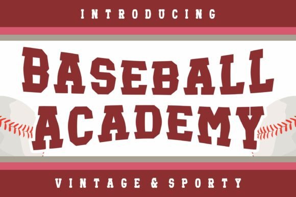 Baseball Academy Font: Vintage Athletic Design