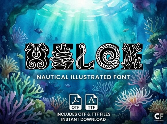 Belge: Integrating Hand-Drawn Marine Illustrations into Modern Display Typography