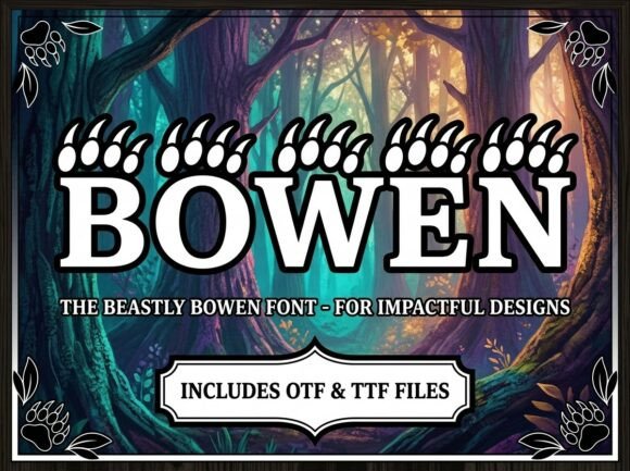 Bowen Font: Bold Decorative Display Typography
