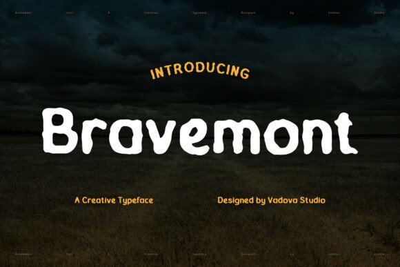 Bravemont: Rugged Display Font for Authentic Design
