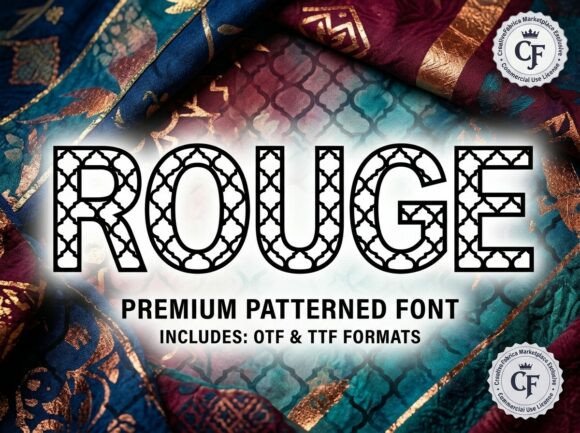 Elevate Your Aesthetic with Rouge: The Ornate Display Typeface for Luxury Branding