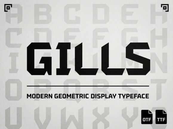 Gills Font: Bold Decorative Display Typography