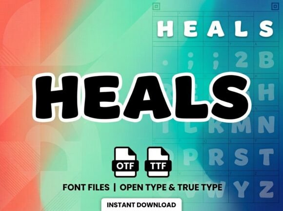 Heals: Elevating Visual Identity with Bold Decorative Typography