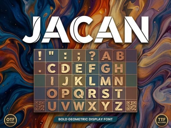 Jacan Font: Bold Decorative Display Typography