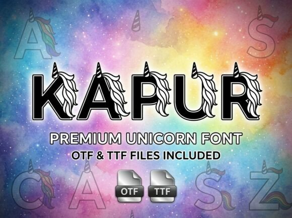Kapur Font: Whimsical Unicorn Display Type