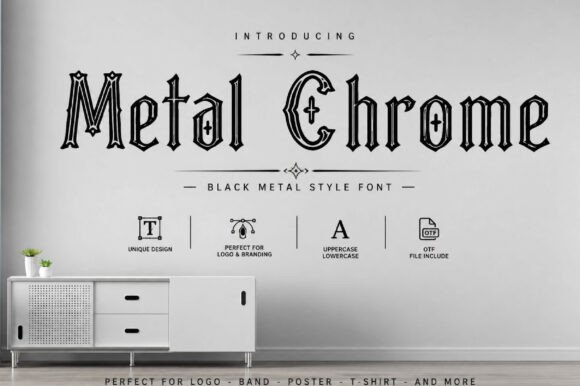 Metal Chrome Font: Bold Gothic Display Typography