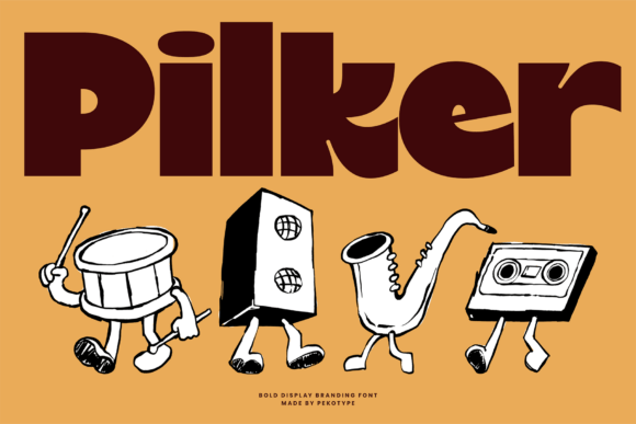 Pilker: A Bold Retro Font for Playful Branding