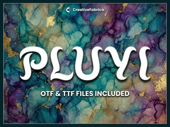 Pluvi: A Bold Decorative Display Font for Impact