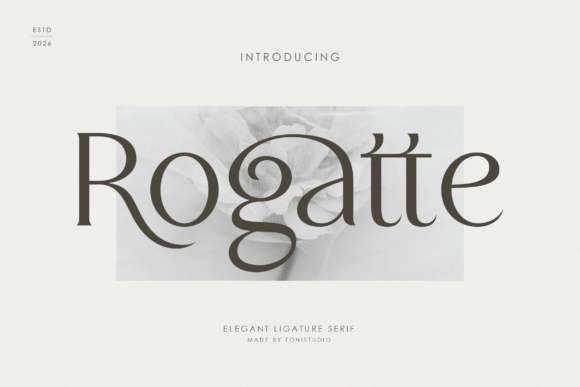 Rogatte: Elevating Visual Identity Through Timeless Luxury and Poetic Serif Design
